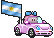 Carflags Flagge-Girl Argentinien