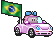 Carflags Flagge-Girl Brasilien