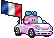 Carflags Flagge-Girl Frankreich