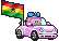 Carflags Flagge-Girl Ghana