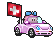 Carflags Flagge-Girl Schweiz